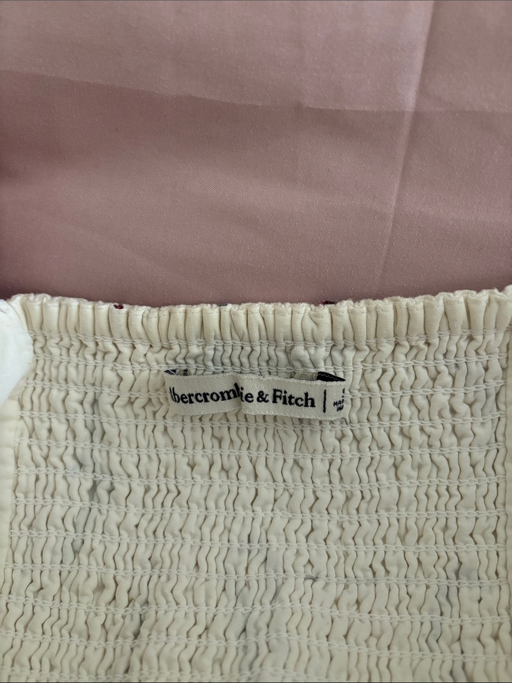 Abercrombie & Fitch Cream V Neck Linen Dress - Picture 3 of 4